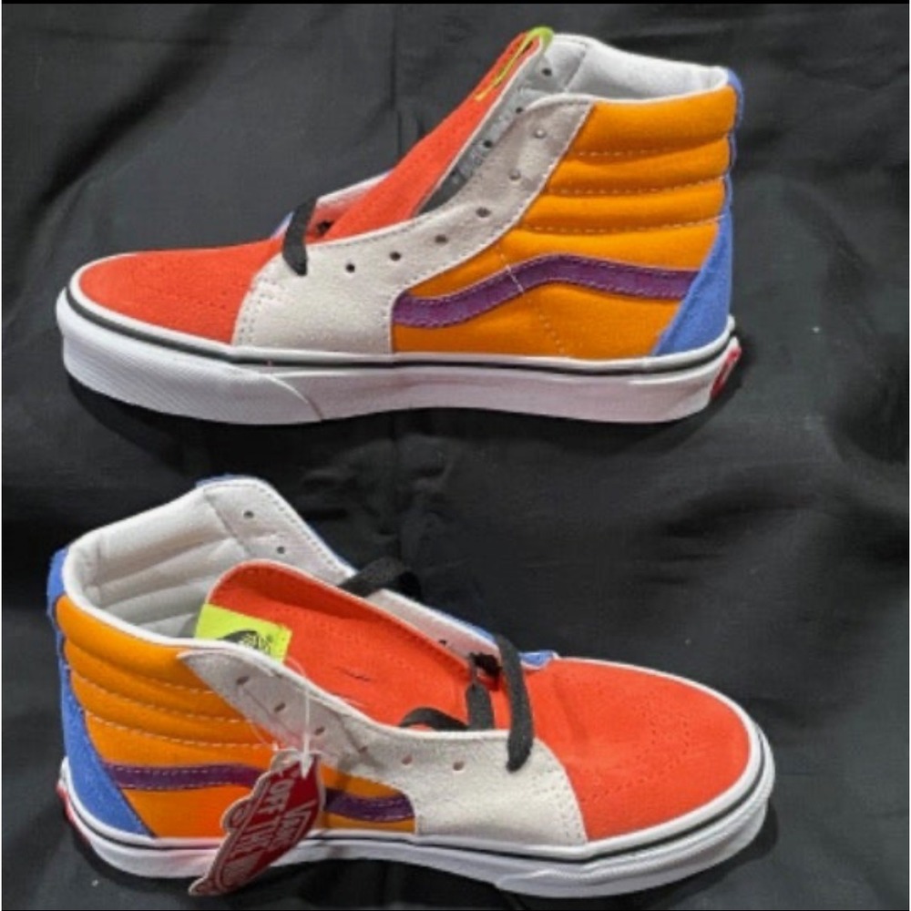 Vans Sk8-Hi Mix & Match Multi Colorblock Sneakers VN0A4BUW16V Kids 2.5 NEW